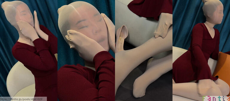 Pantyhose encasement❤丝袜全包的极致沉浸|红裙下被层层丝光紧紧包裹的扭曲妖艳