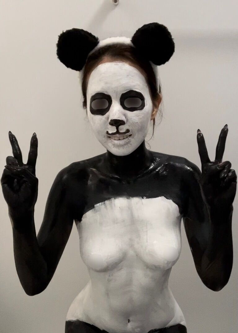 全身ペイント🐼パンダ