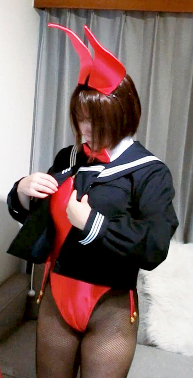 臙脂スカーフの中間服→冬服セーラーバニーへ変身(彩乃美希)BGM付