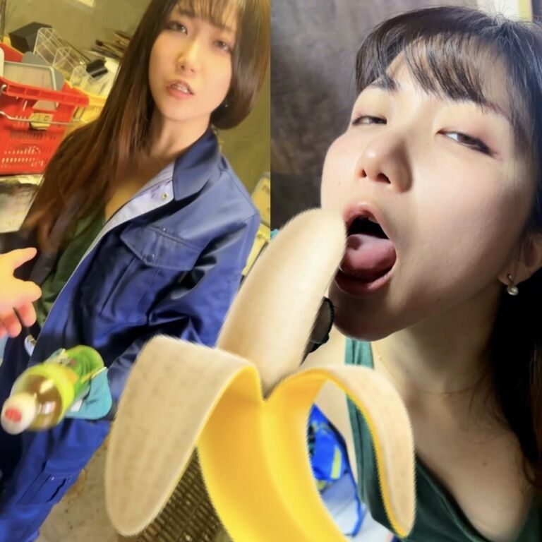 女大工の巨乳黒髪20代女子が仕事中フェラ👅